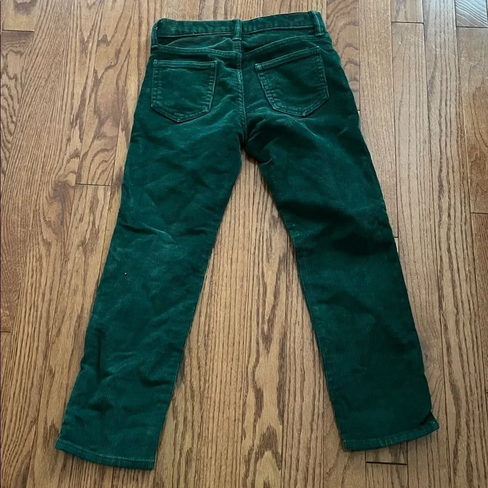 GAP Kids Regular Stretch Slim Corduroy Green Boy’s Pants Sz 7